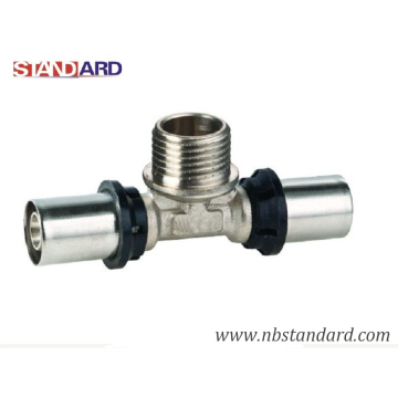 Bronze Press Fitting com rosca macho para Pex-Al-Pex Pipe